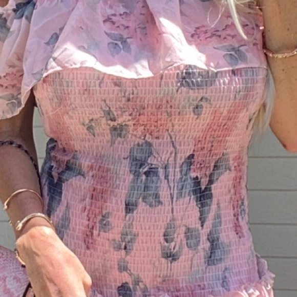 CUSTOM NWT Unique Pink Floral Summer Spring Mini Dress Small Flowy Bodycon - Picture 13 of 15